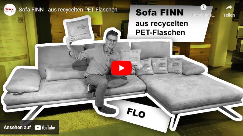 Sofa FINN aus recycelten PET Flaschen